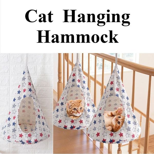 

cat beds & furniture summer hanging hammock pet kitten mat supplies cool dog breathable bed swing bohemian 2021
