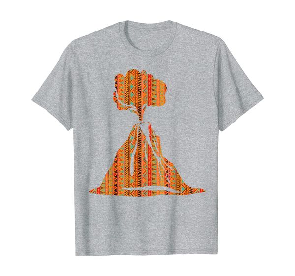 

tribal volcanoes graphic tee, volcano lover geology t-shirt, White;black