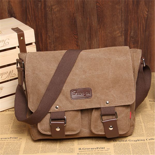 

casual bag men's shoulder canvas school messenger korean classic dwobj