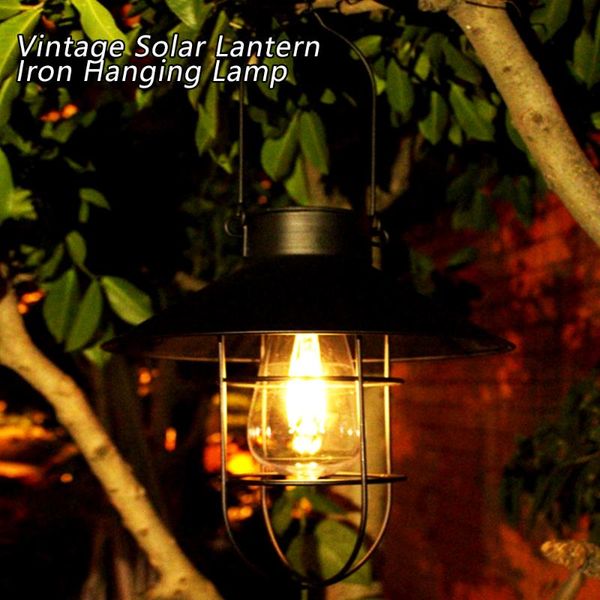 

solar lamps retro lantern lamp outdoors led hanging light waterproof garden lights decorative for patio backyard
