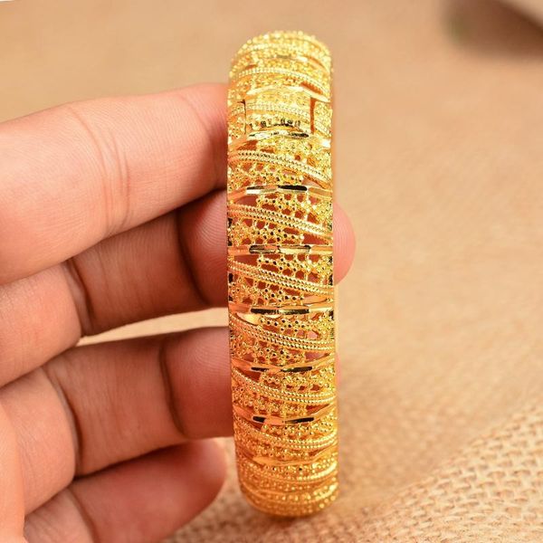 

1 pieces 24k gold color bracelets for women gold bracelets wedding party bridal jewelry, Black