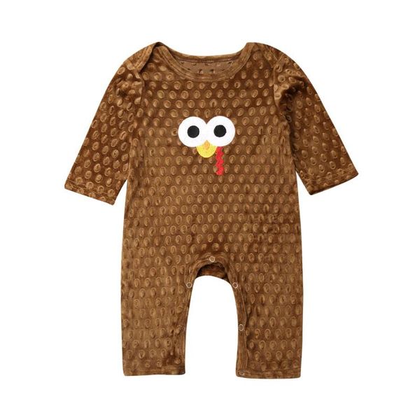 

jumpsuits citgeeautumn cute born infant baby girl boy thanksgiving romper outfit clothes long sleeves holiday suit, Blue