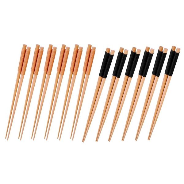 

6 pairs reusable chinese wood chop sticks,dishwasher safe,with thread