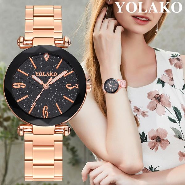 

wristwatches rose gold watch women full stainless steel watches fashion casual ladies clock wrist relogio feminino, Slivery;brown