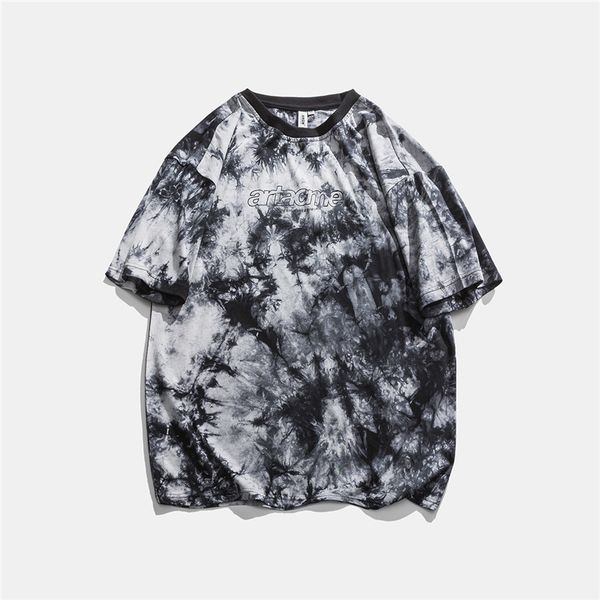 

no vulgar tie dye gradient short sleeve t-shirt design, Black