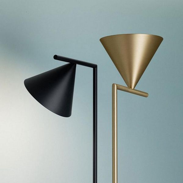 

nordic art black gold color stand lamp for study room lambader