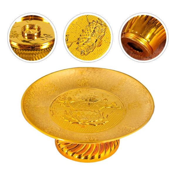 

kitchen storage & organization 1pc golden lotus design plate supply fruit container