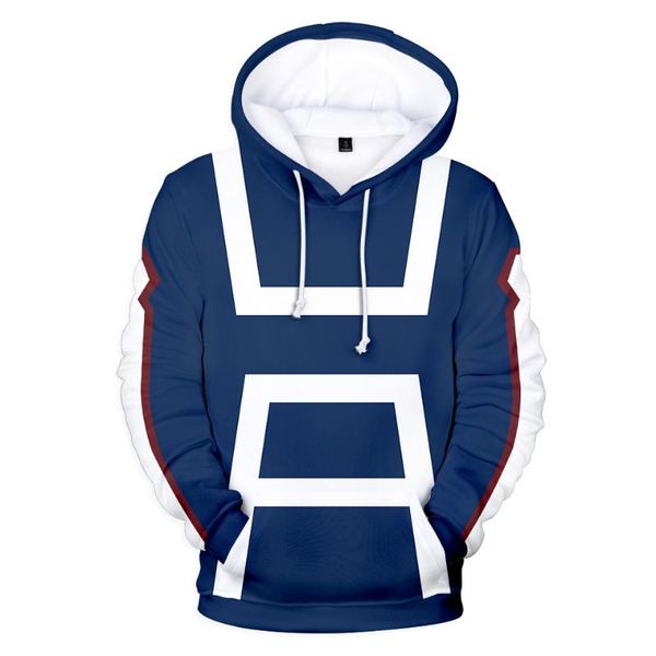 

anime my hero academia 3d hoodie print men/women sweatshirts cartoon role play my hero academia cartoon casual coats, Black