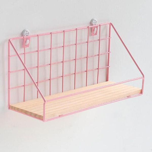 

hooks & rails simple design iron wall shelf mounted storage rack organization for bedroom kitchen home decor kid room decoration