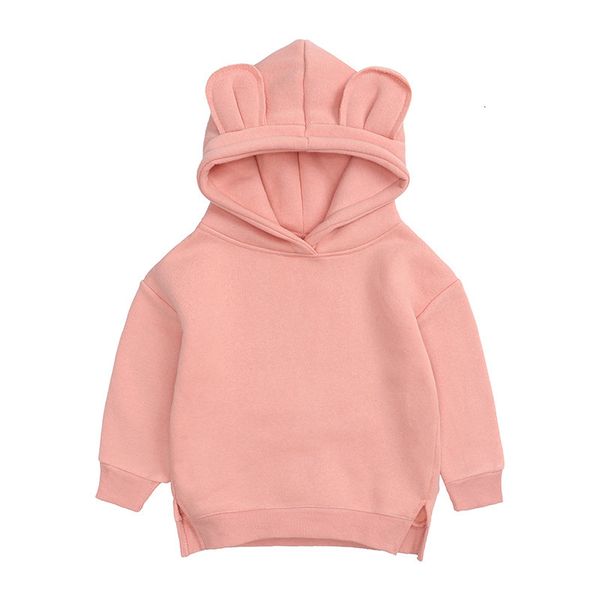 

winter spring and autumn new korean hooded fleece sweater baby coat bear ear children's clothing, Black;white