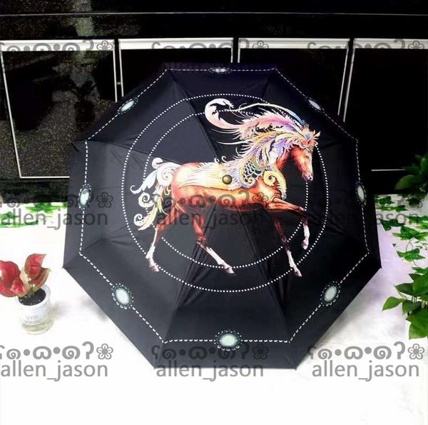 

horse umbrellas hipster automatic designer luxury umbrellas outdoor travel multifunction windproof sun umbrellas