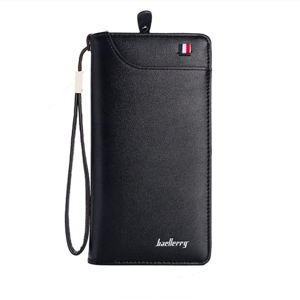 

new baellerry business mens wallets fashion leather long wallet clutch phone bag for male casual cash purses card wallets
