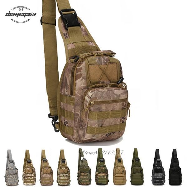 

tactical canvas men chest pack crossbody bag travel rucksack chest bag