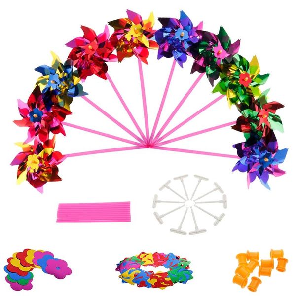

umbrellas 10pcs plastic windmill pinwheel wind spinner kids toy garden lawn party decor gift for boys girls baby