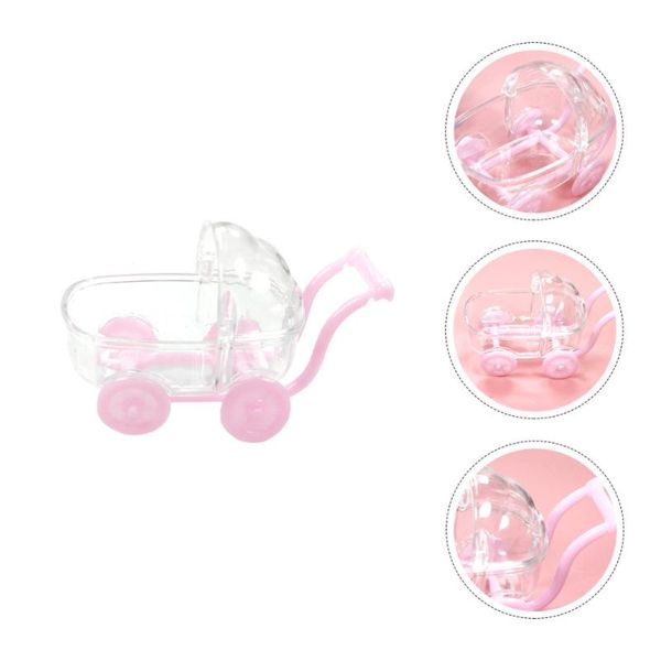 

gift wrap 12 pcs transparent candy storage container stroller shaped boxes