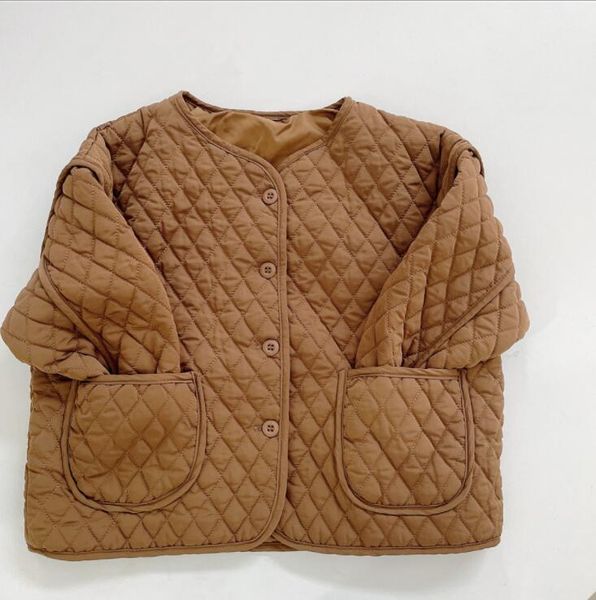 

jackets 2021 arrival girls boys thicken coat cotton winter full sleeve fashion kids coats 1-7 years qa257, Blue;gray