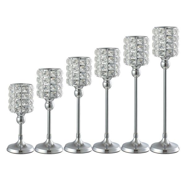 

candle holders crystal stand tea light candlestick centerpieces elegant