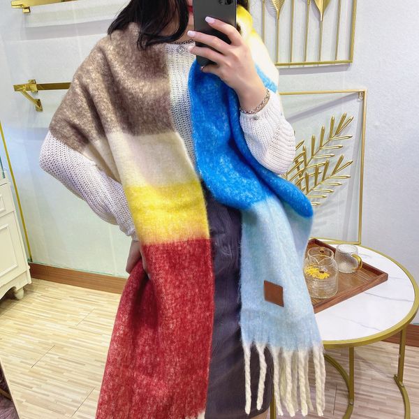 

2021 fashion women scarfs wool knitted scarfs luxury designer scarfs for women classic popular style a11, Blue;gray