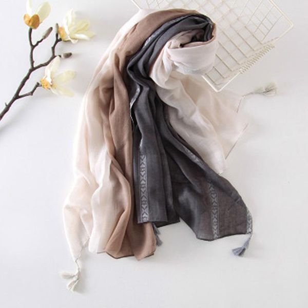 

scarves 2021 winter women scarf fashion solid soft cashmere for lady pashmina shawls wrap blanket bandana female foulard tassel, Blue;gray