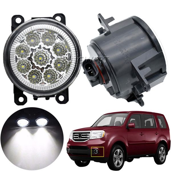 

1pair car styling 9-pieces led blubs fog light lamp for honda pilot 3.5l v6 2012 2013 2014'15 fog lights assembly