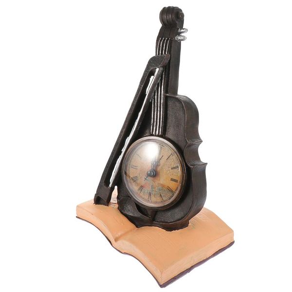 

wall clocks 1pc vintage violin shape clock adornment european style deskornament