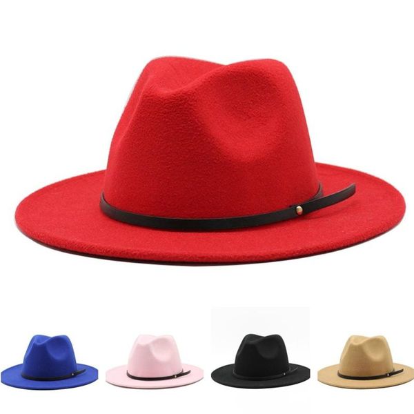 

wide brim hats women men felt fedora jazz hat wool vintage trilby fedoras gentleman elegant lady winter autumn fashion caps, Blue;gray