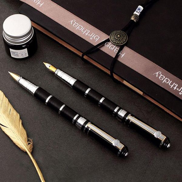 

luxury metal ballpoint fountain pen business student writing tool calligraphy office school supplies r66c