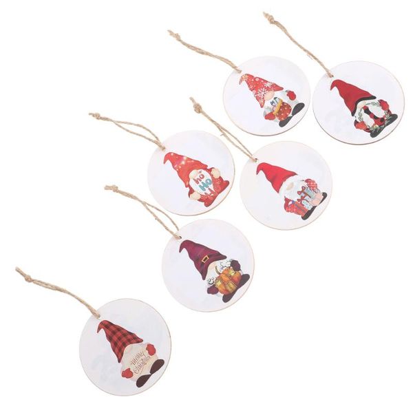 

charms 6pcs fashionable wood chip pendant xmas tree pendants party decor, Bronze;silver