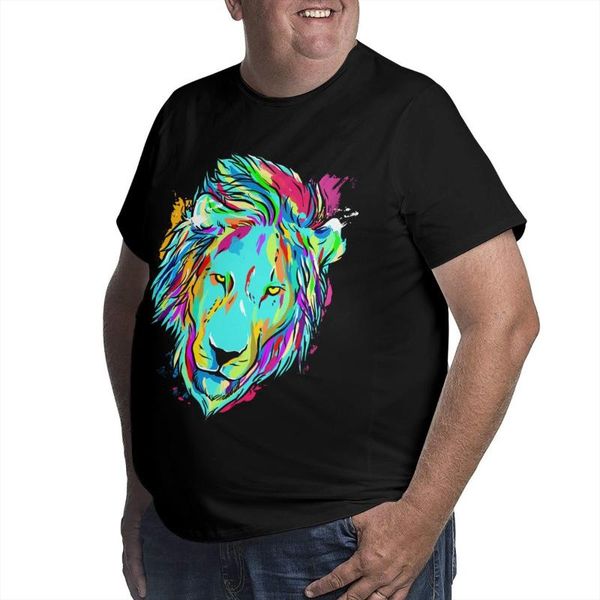 

men's t-shirts oversize anime men summer lion t-shirt animal shirt camiseta men/women funny mens clothing casual fitness tiger printing, White;black
