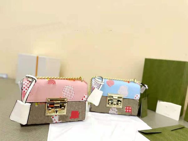 

women's bag hearts girls women genuine leather handbags handbag shoulder bags contrast printing messenger high quality