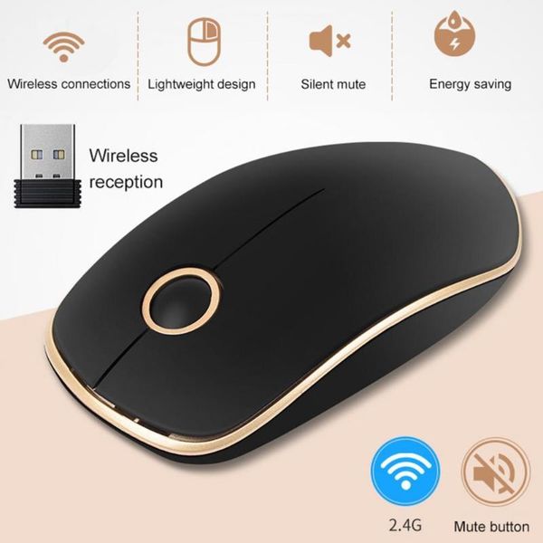 

mice mouse ergonomic wireless mini mute 2.4ghz portable for office