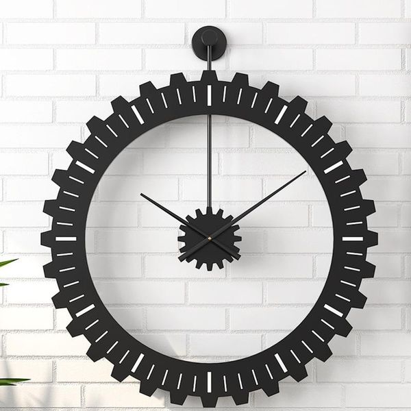 

gear clock creative mechanical wall clock living room bedroom european simple wind decorative wall silent