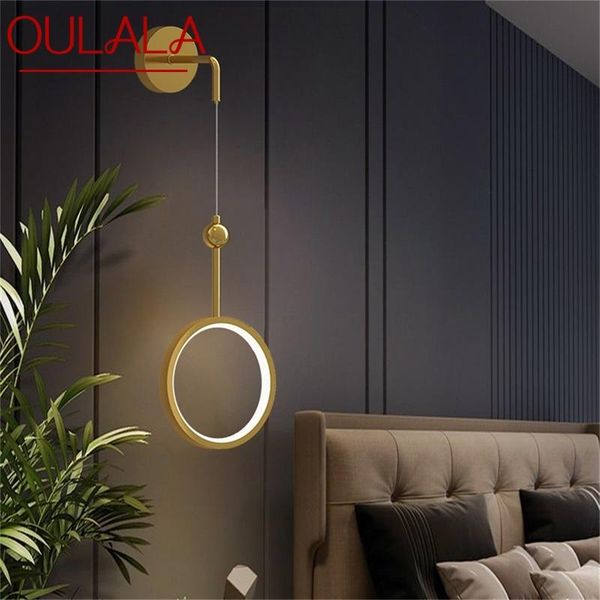 

wall lamp oulala copper lights sconces contemporary simple led indoor fixture for home decoration