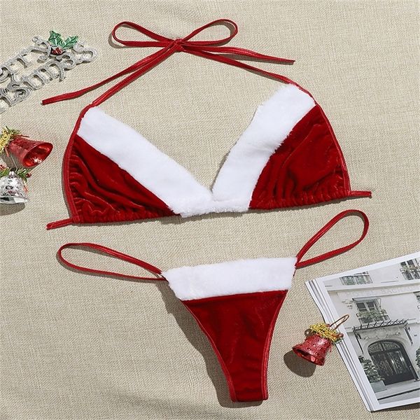 

large underwear suspender set christmas girl pajamas, Black;white