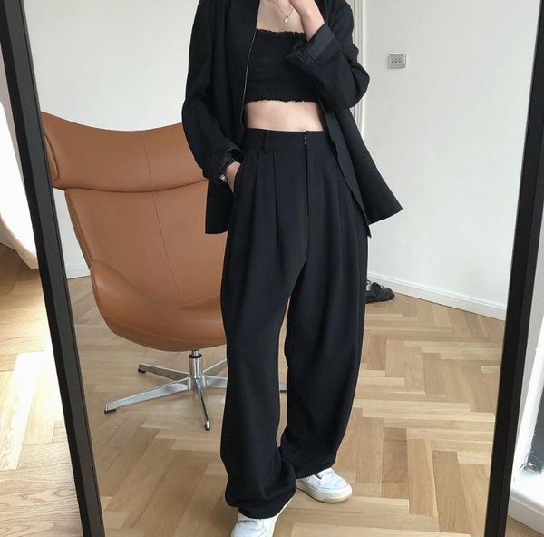 

women's jeans 2021 woman classic long trousers black and colors, Blue
