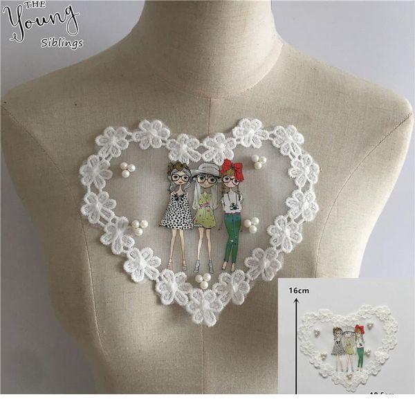 

white organza lace fabric embroidery applique lace collar neckline diy sewing wedding dress accessories scrapbooking qylfvc, Black