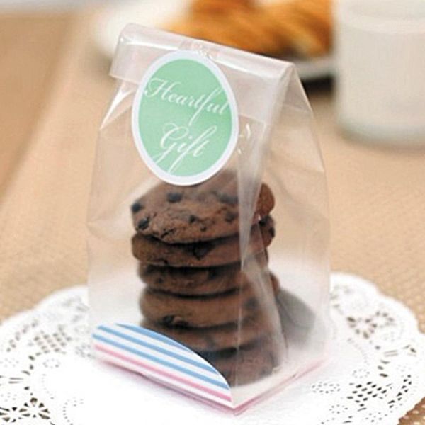 

cookie candy bread plastic self stand packing bags,clear party gift chocolate wedding bags 20pcs/lot wrap1