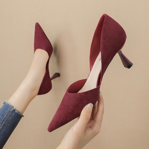 

dress shoes 2021 summer luxury woman fetish 6.5cm high heels lady classic blue cutout sandals pumps scarpins quality office, Black