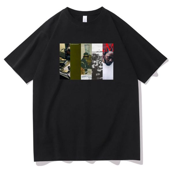 

men's t-shirts rapper chief keef print t-shirt kendrick lamar t shirts men cotton summer oversized tshirt women simple short sleeve, White;black