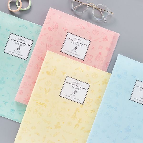 

20/40 page document folders transparent display book a4 file office insert storage information booklet school supplies