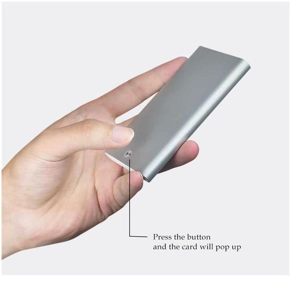 

bycobecy 2020 new business card holder metal stainless steel creative office aluminum card wallet credit rfi jllqkp