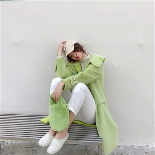 

2021 new high-end female fashion fake fur coat c4 qeku, Black