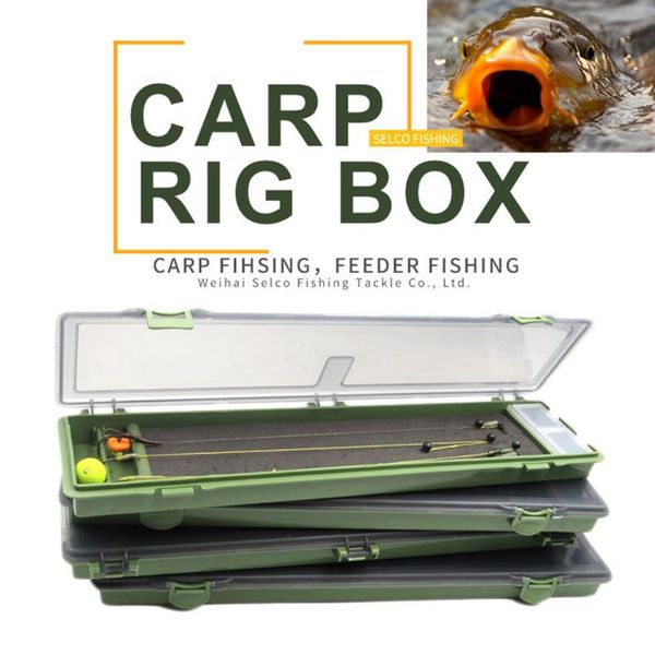 

fishing accessories 15pcs pins with carp hair rig fish tackle box waterproof detachable hold rigs storage case dustproof 34.5*9*3cm
