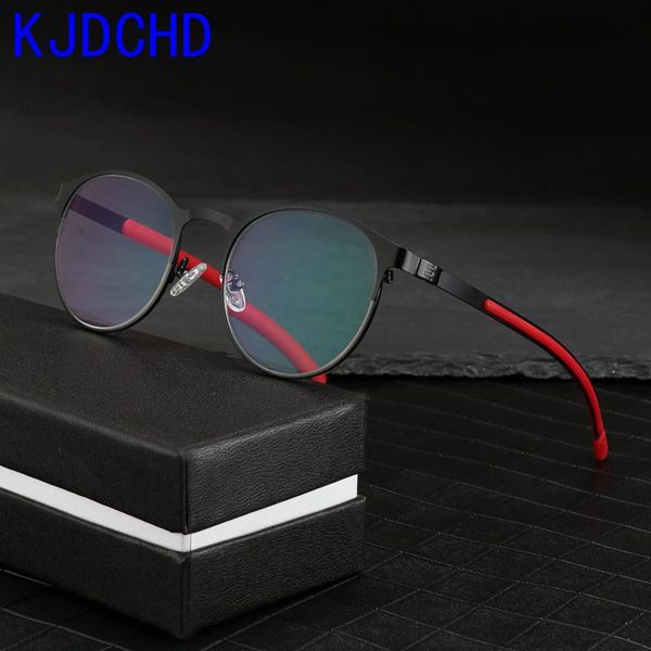 

fashion sunglasses frames titanium alloy glasses frame ladies retro round prescription 2021 men's optical, Black