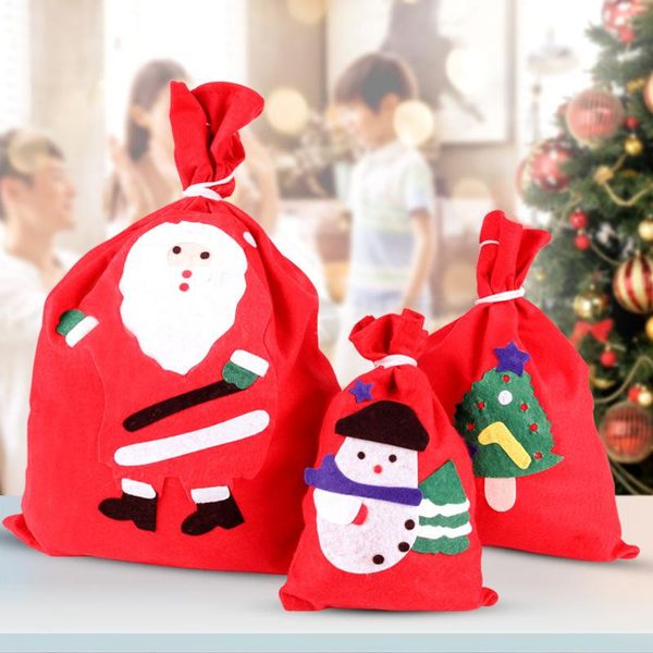 

gift wrap 1pc christmas bag plastic bags for presents candies cookies xmas home/store sale wrapping color random/