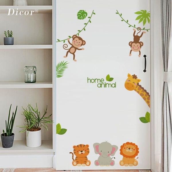 

wall stickers dicor cartoon for kids rooms animals qt1190