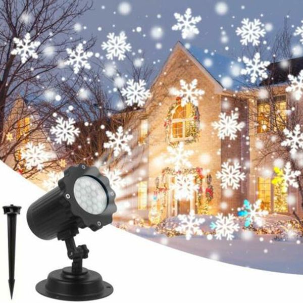 

outdoor christmas projector lamp led moving snowflake light party decor lb88