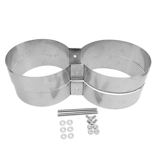 

set of scuba tech diving stainless steel twin double tank mounting bands / retainer, fits for most sizes dive cylinder