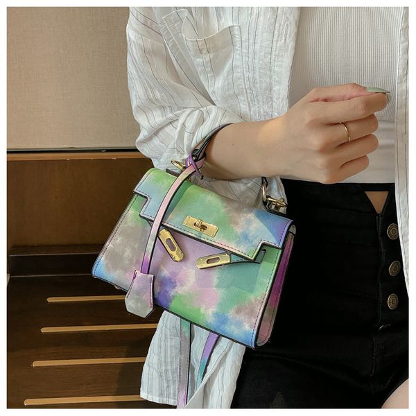 

2021 bag female simple chain net red messenger single shoulder bag small tide binding and dyeing s
