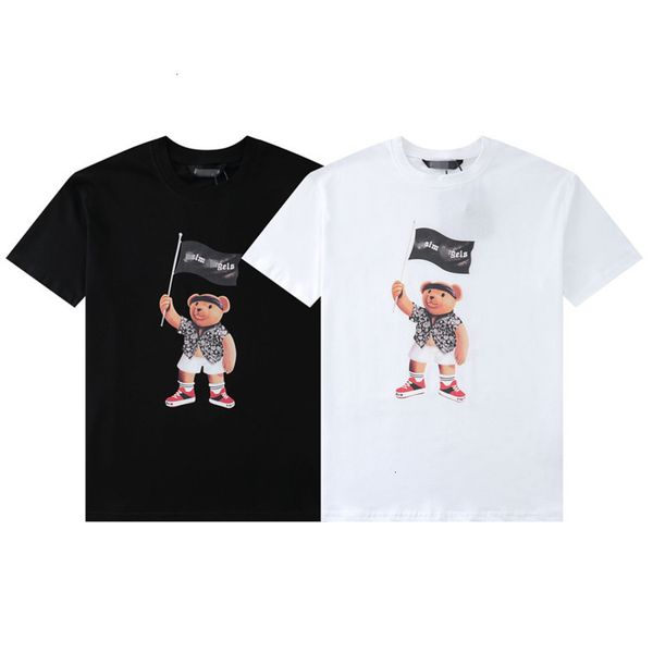 

21ss european and american summer t shirt palm print angel black personality skull men's short sleeves yw03, White;black